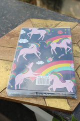 Navy Blue Unicorn liquid Glitter Notebook