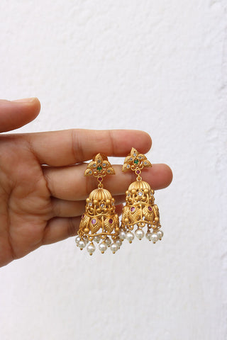 Matte Paisley Cone Jhumkas