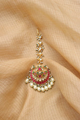 Kundan Big Pearl Drops Teeka