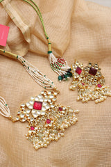 Square Kundan Choker Set