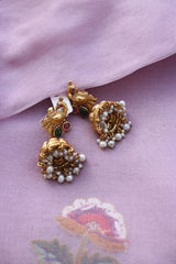 92.5 Silver Peacock Jhumkas