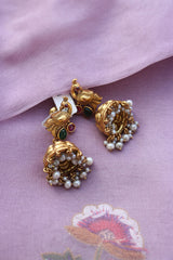 92.5 Silver Peacock Jhumkas