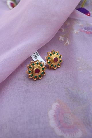 92.5 Silver Gold Sunflower Studs