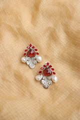 AD Triangle Baroque Flower Studs