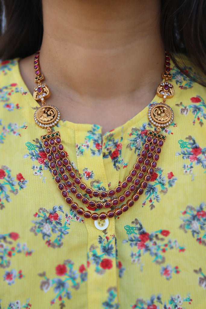 Ruby Model Chain Designs Modern Ruby Necklace Designs