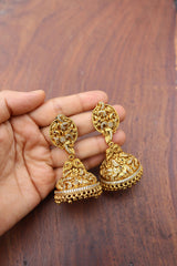 AD Peacock intricate Jhumkas