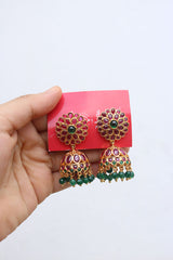 Ruby Green Oval Choker Set