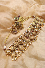Kundan Intricate Tear Drop Choker Set