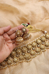 Kundan Intricate Tear Drop Choker Set