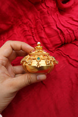 Gold Rose KumKum Box