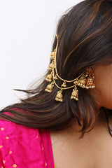 Two Layer Small Jhumkas Ear Chain