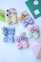 Pastel Bows with Flora Hair Ties