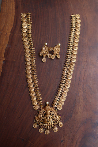Matte Lakshmi Coin Long Set