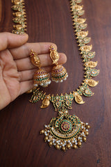 Paisley Lakshmi Peacock Long Matte Set