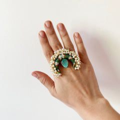 Chaand Cluster Pearl Statement Ring
