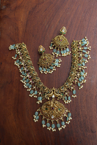 Matte Peacock Intricate Short Set