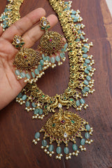 Matte Peacock Intricate Long Set