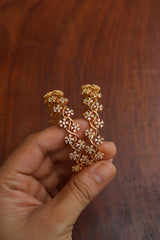 AD White Flower Bangles
