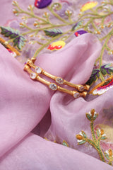 92.5 Silver Oval Stone Bangles