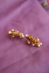 92.5 Silver Green Pearl Festive Studs