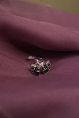 92.5 Silver Square Dot Toe Rings