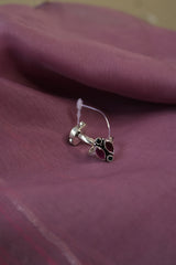 92.5 Silver Ruby Green Toe Rings