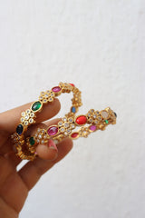 Set of 2 Navratna Bangles