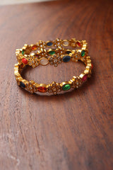 Set of 2 Navratna Bangles