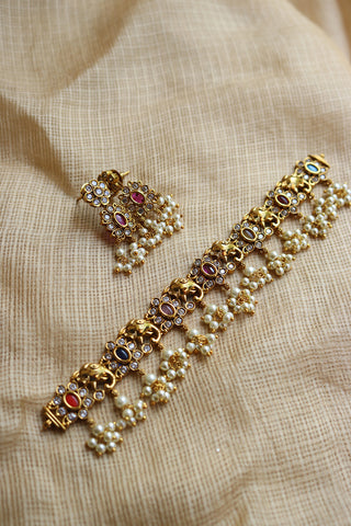 Navratna Haathi Choker Set