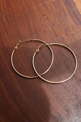 Thin Gold Hoops (Big Size)