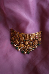 92.5 Silver Peacock Kundan Choker