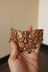 92.5 Silver Peacock Kundan Choker