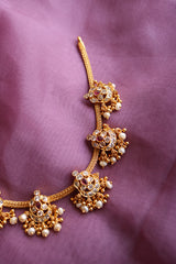 92.5 Silver Moon Ruby Necklace