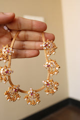92.5 Silver Moon Ruby Necklace