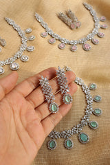 AD Silver Base Grid Tear Drop Set