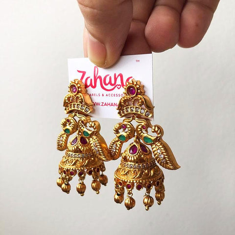 Bird Cone Matte Jhumkas
