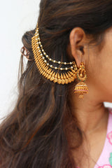 Lakshmi Ganesha Coin Ear Chain