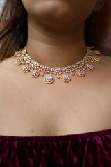 AD Semi Flower Necklace