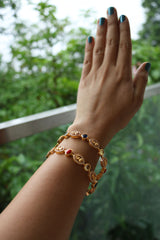 Set of 2 AD Navratna Lakshmi Bangles