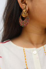 Ruby Green Peacock Chaandbalis