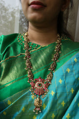 Jadau Peacock Long Necklace Set