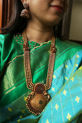 Statement Intricate Long Peacock Flower Set