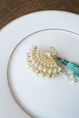 Sea Shell Pearl Tassel Claw Clip