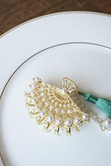 Sea Shell Pearl Tassel Claw Clip