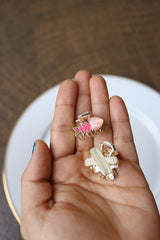 Set of 2 Small X Pink Claw Clips