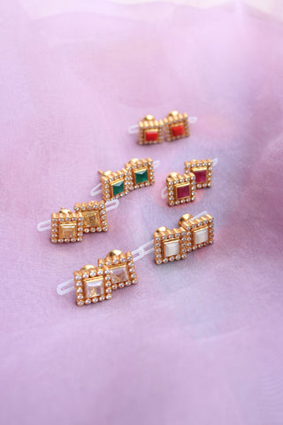 92.5 Silver Square Studs