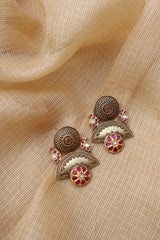Antique kundan Peacock Earrings