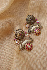 Antique kundan Peacock Earrings