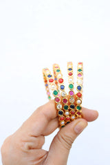 Navratna Circles Set of 4 Bangles