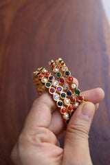 Navratna Circles Set of 4 Bangles
